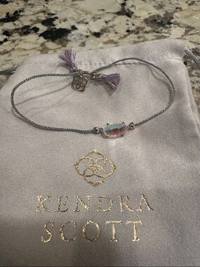 Kendra Scott Delicate Iridescent stone Adjustable Bracelet